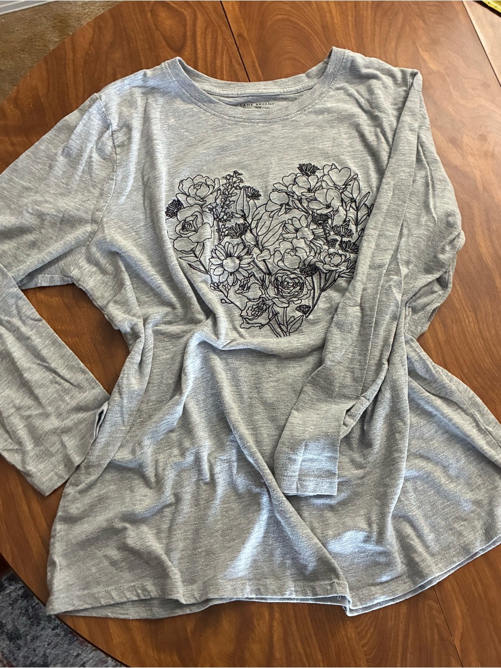 Lane Bryant Heather Gray Top